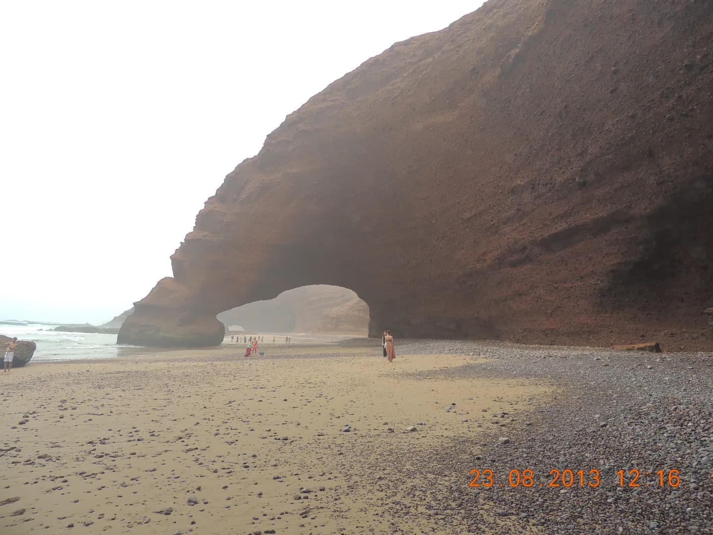 The red sandstone arches of Legzira Beach, Morocco