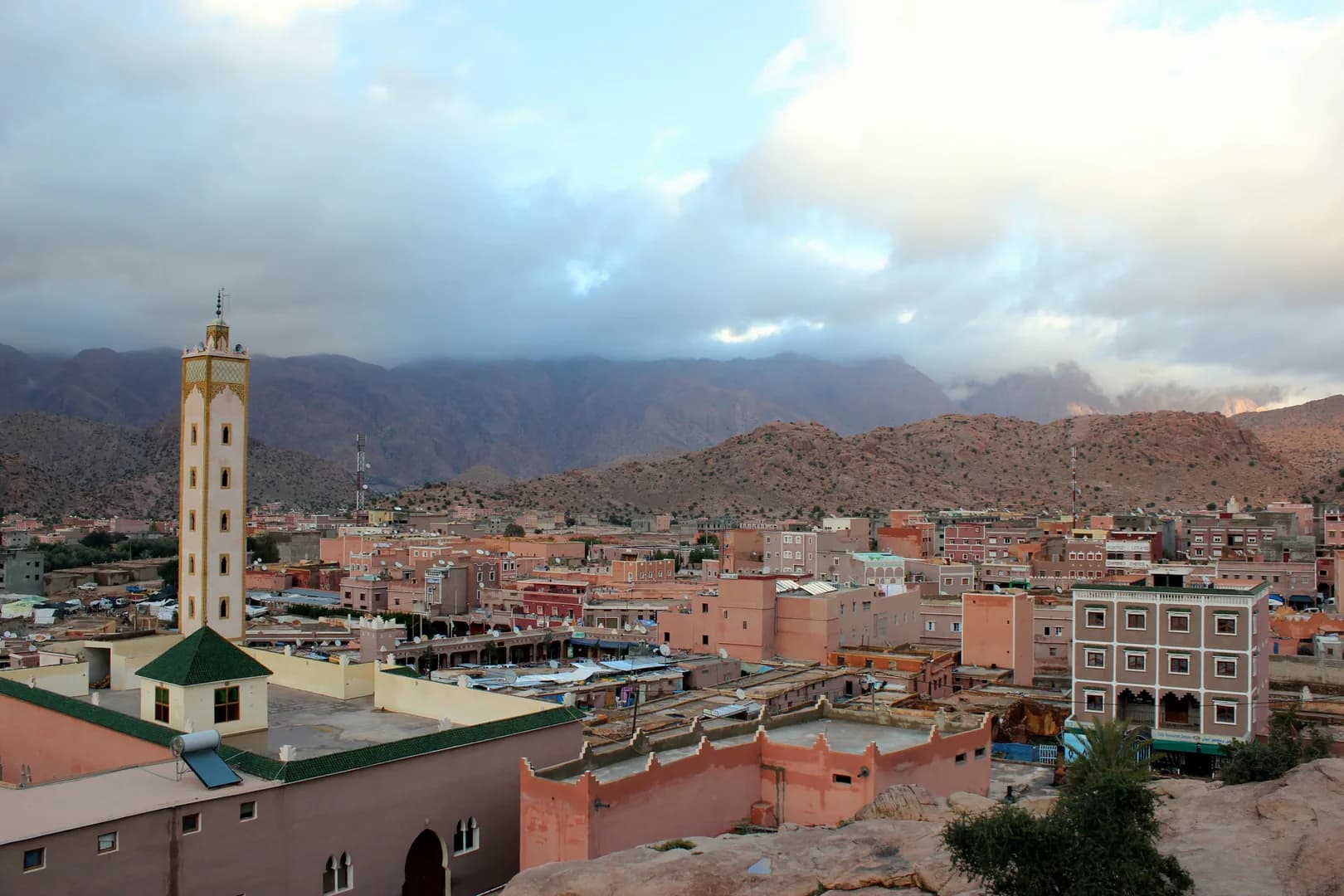 The famous painted rocks and granitic landscape of Tafraoute in the Anti-Atlas