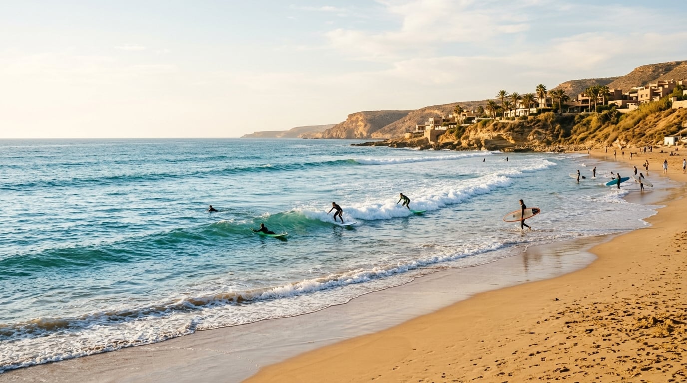 Aourir Escape Atlantic surf and beach atmosphere