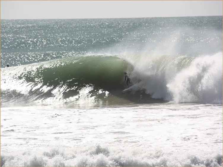 Taghazout Bay coastline and surf breaks in Morocco